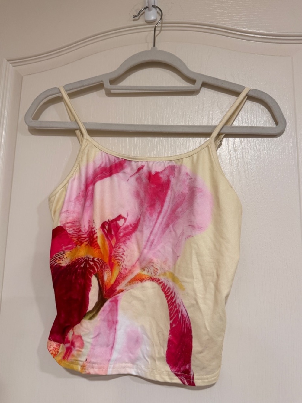 Floral Print Cream and Pink Cami Top​
